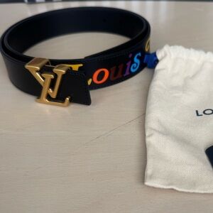 Louis Vuitton Black Multicolor Belt